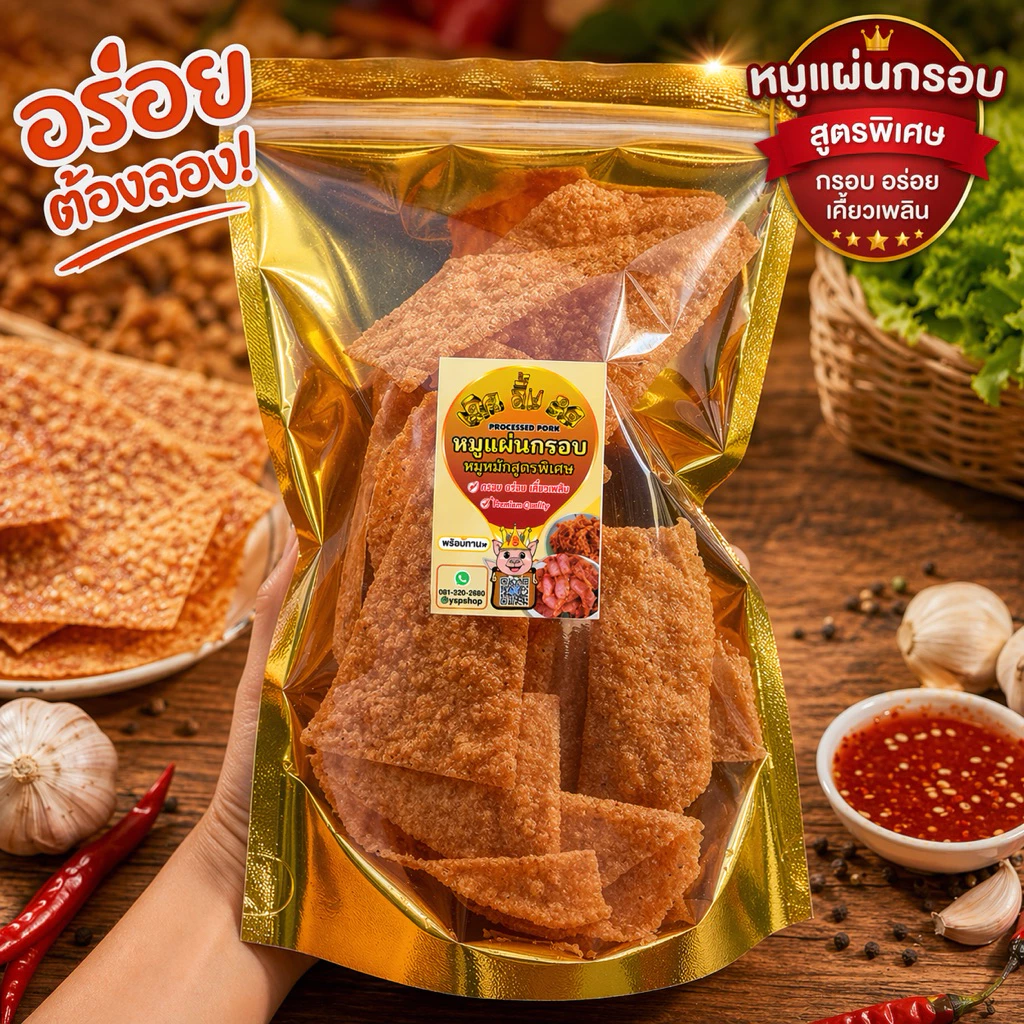หมูแผ่นกรอบ 210กรัม