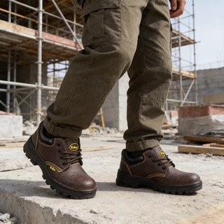 G02K รองเท้าเซฟตี้ หัวเหล็ก พื้นเหล็ก รองเท้านิรภัย Size 36-47 (ไม่มีกล่องรองเท้า)
