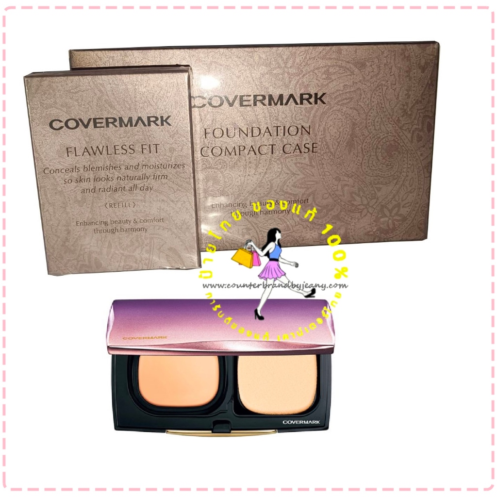 COVERMARK Flawless Fit N ✅ แท้ป้ายไทย คัเฟวอร์มาร์ก ฟลอเรสฟิต รองพื้นในรูปแบบตลับพกพาง่าย รองพื้นแนบเนียนสนิทไปกับผิ;