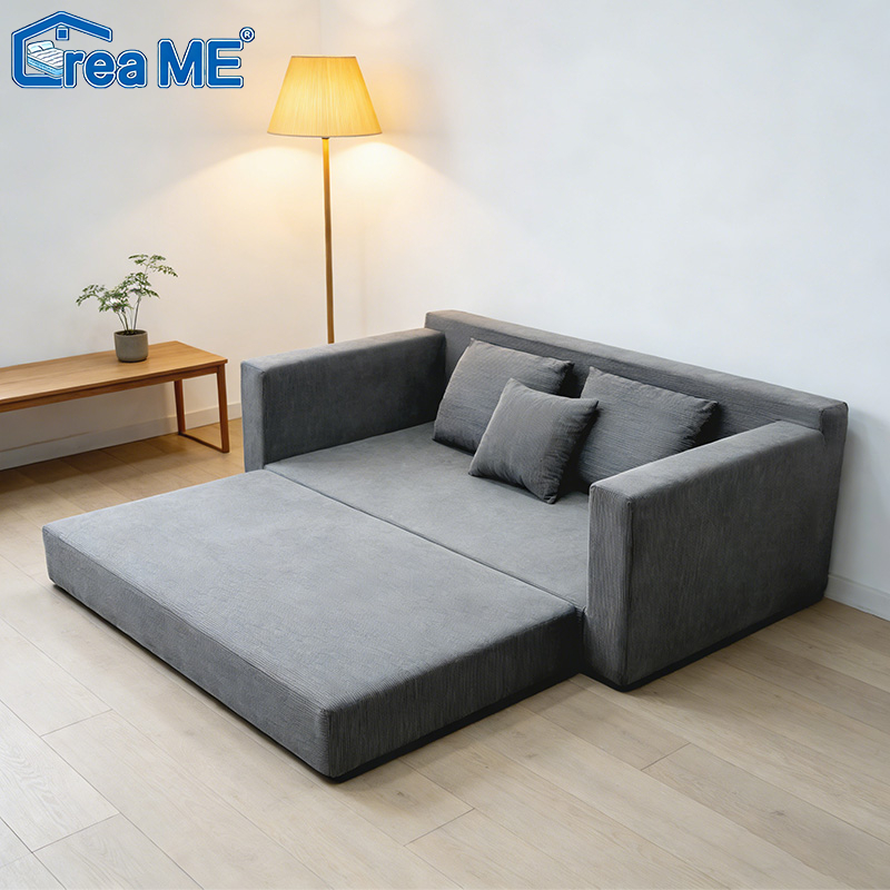 DreaME สองฟังก์ชั่น เรียบง่าย โซฟาปรับนอน 110/170/200ซม สีทึบ ฟองน้ำคุณภาพสูง sofa bed ถอดออกได้และล้างทำความสะอาดได้ ราคา ถูกที่สุด ดีลบีเคเค