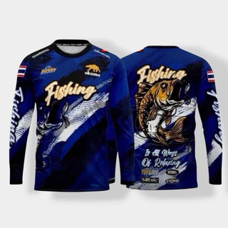 เสื้อตกปลาแขนยาว เสื้อกีฬาแขนยาว เนื้อผ้าดีนิ่มลื่นใส่สบาย