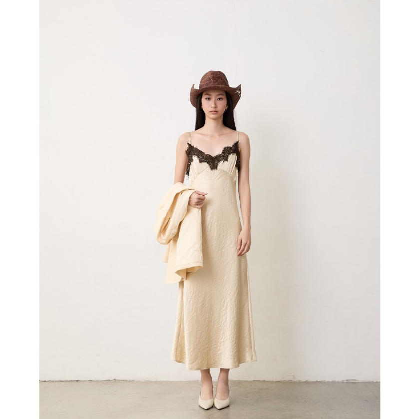 D1235 Satin Lace Dress