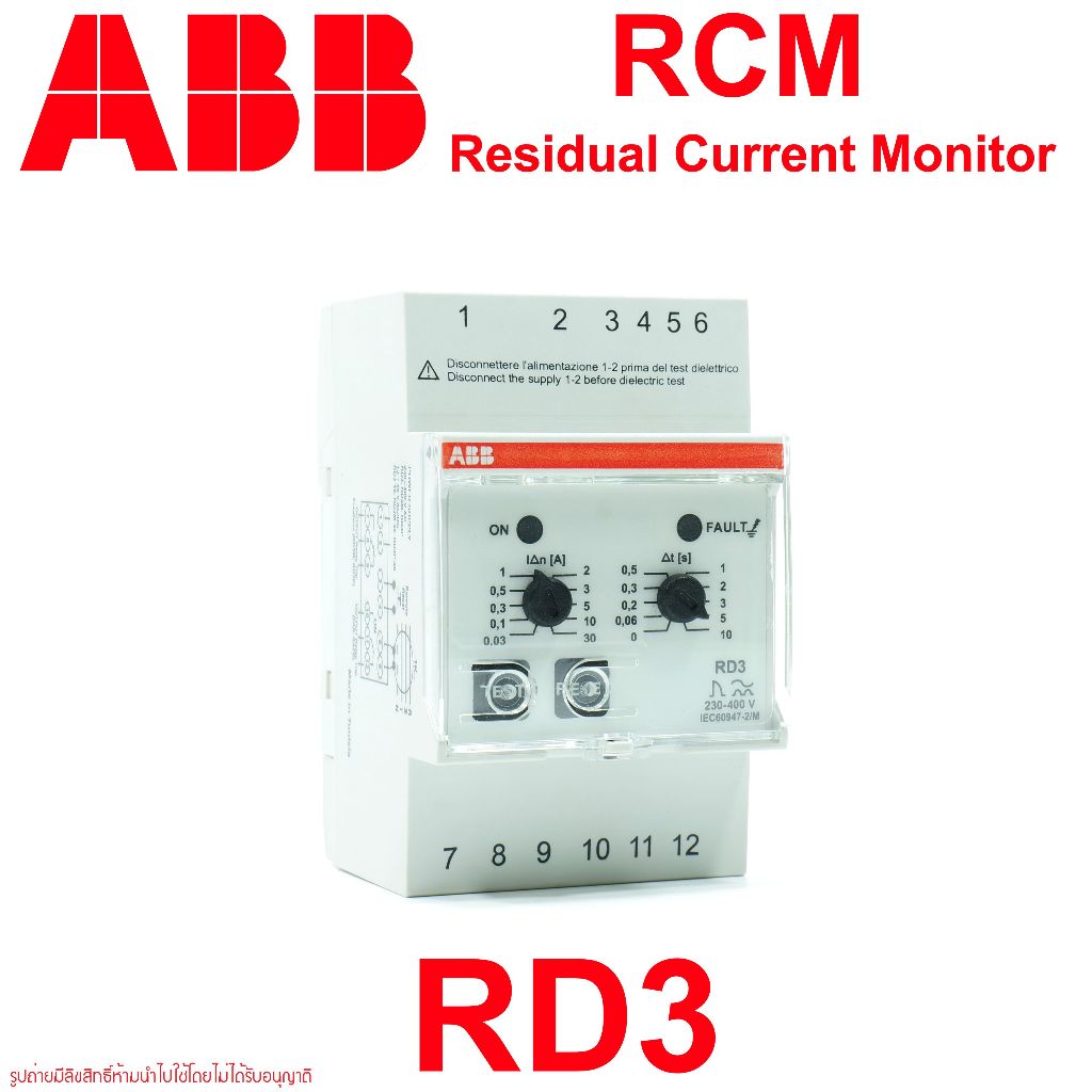ABB RD3 ABB 2CSJ201001R0002 ABB Residual Current Monitor ABB RCM ABB