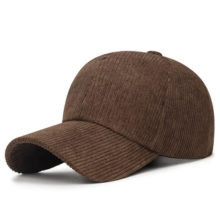 [W0063] หมวกแก๊ป กำมะหยี่ลูกฟูก ทรงเบสบอล ปรับสายได้ สีพื้น มินิมอล cap Ins หมวกแฟชั่น