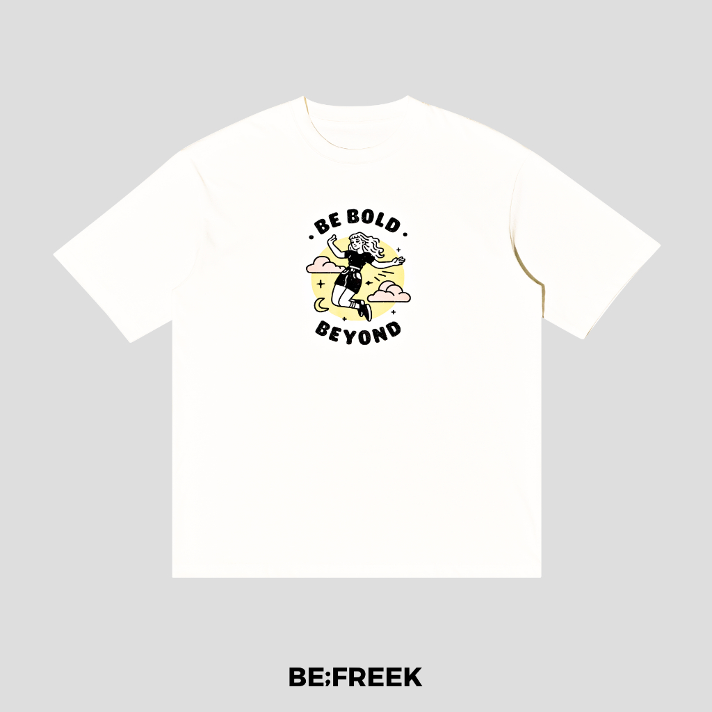 BE;FREEK เสื้อยืดสกรีนลาย BEYOND GIRL ทรง ORIGINAL สีขาว BEYOND GIRL ORIGINAL WHITE T-SHIRT