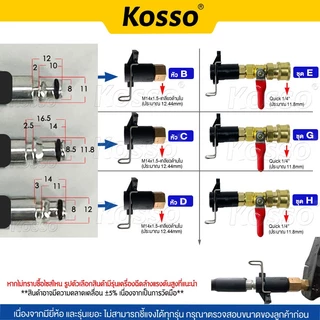 Kosso อุปกรณ์ฉีดล้างแอร์ อะไหล่หัวฉีดล้างแอร์ หัวฉีดน้ำ หัวฉีด