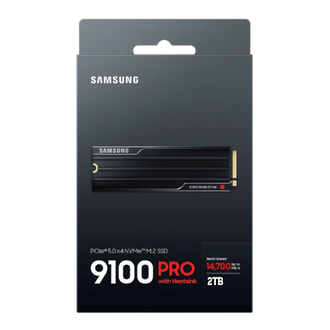 Samsung 2TB 9100 PRO M.2 NVMe PCIe5.0 SSD with Heatsink
