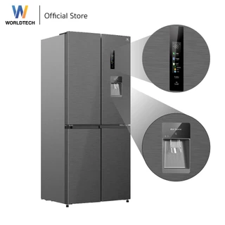 Wordltech ตู้เย็น 4 ประตู Multi-Door 14.7 คิว 415 ลิตร ระบบ Inverter เงียบ ประหยัดไฟ รุ่น WT-MRF-431W