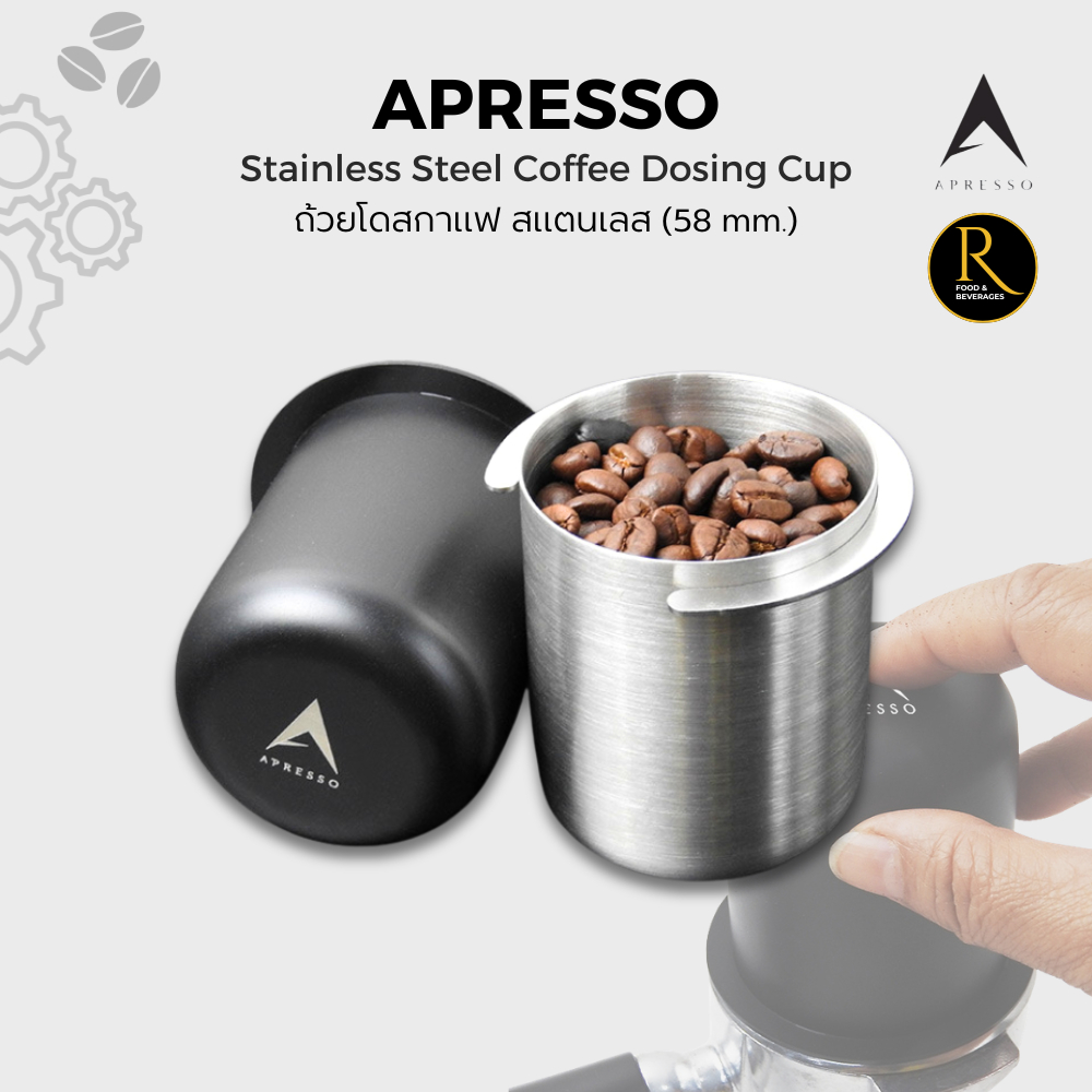 APRESSO Stainless Steel Dosing Cup 304 for 58mm Portafilter | Espresso Coffee Powder Dosing Tool ถ้วยโดสกาแฟ