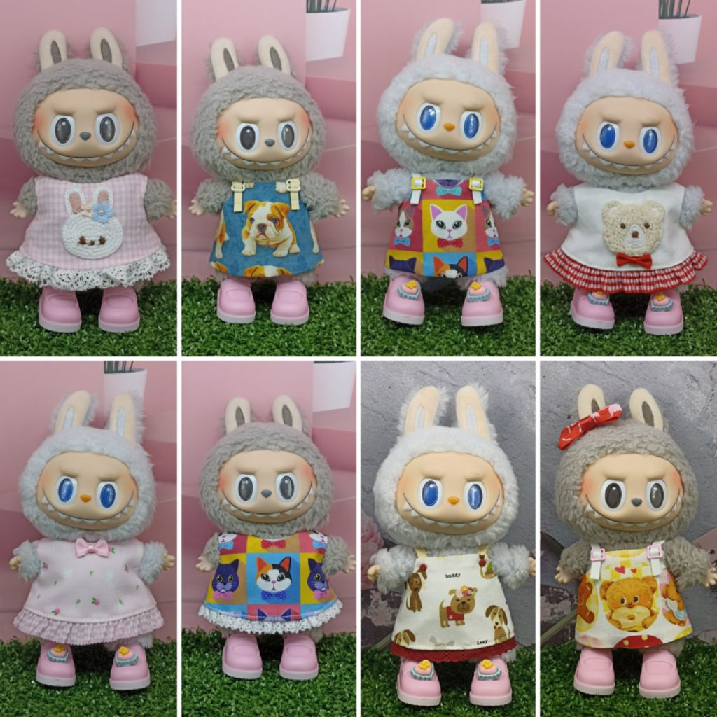 ชุดตุ๊กตางานปักมือ Labubu marcarons พร้อมส่ง (เฉพาะชุดไม่รวมตุ๊กตา และรองเท้า) update 22/6/69