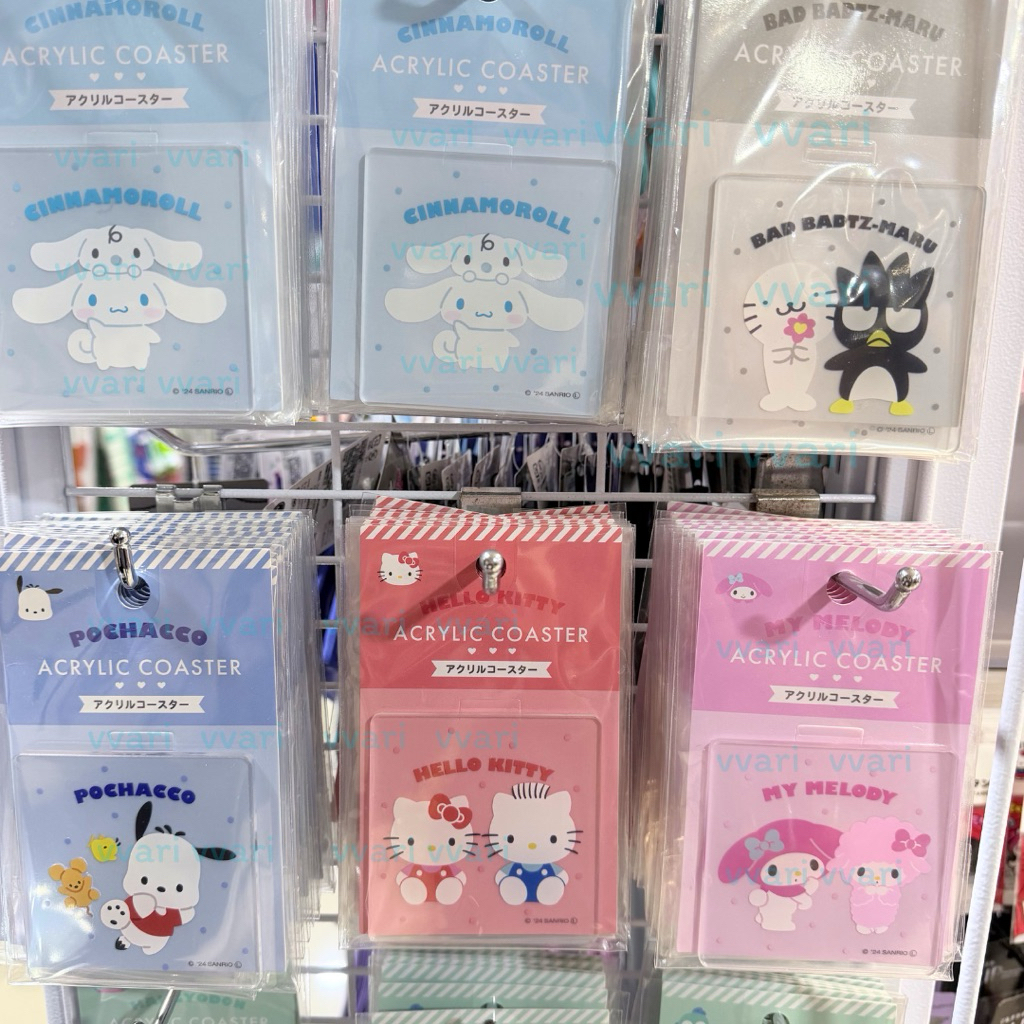 Daiso Japan acrylic coaster sanrio kitty ที่รองแก้ว อะคริลิค ใส คิตตี้ ไดโซะ