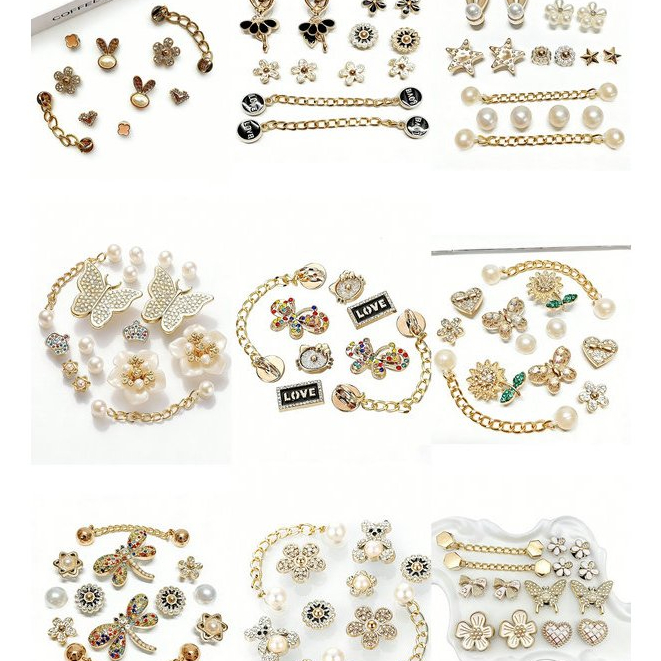 ส่งจากไทย 💎 ตัวติดรองเท้างานเพชร งานไข่มุก สวยหรูดูแพง (แนะนำสั่ง 2 เซ็ต) มีส่งด่วน-ส่งทันที ทุกวัน