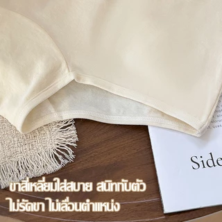 กางเกงในผ้าฝ้ายแท้ผู้หญิง ขอบลูกไม้สวย เอวกลาง ทรงสี่เหลี่ยม นุ่มใส่สบาย ระบายอากาศดี ไม่อึดอัด สไตล์สาวน้อย