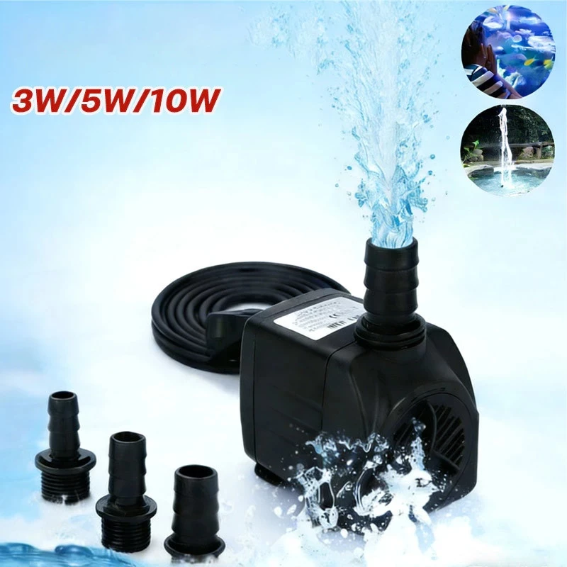ปั๊มน้ำพัดลมไอเย็น ปั๊มแช่ กำลังไฟ 3W/5W/10W/25W/35W ปั้มน้ำ ตู้ปลา ปั๊มน้ำขนาดเล็ก ปั๊มน้ำพุ ปั๊มออกซิเจน