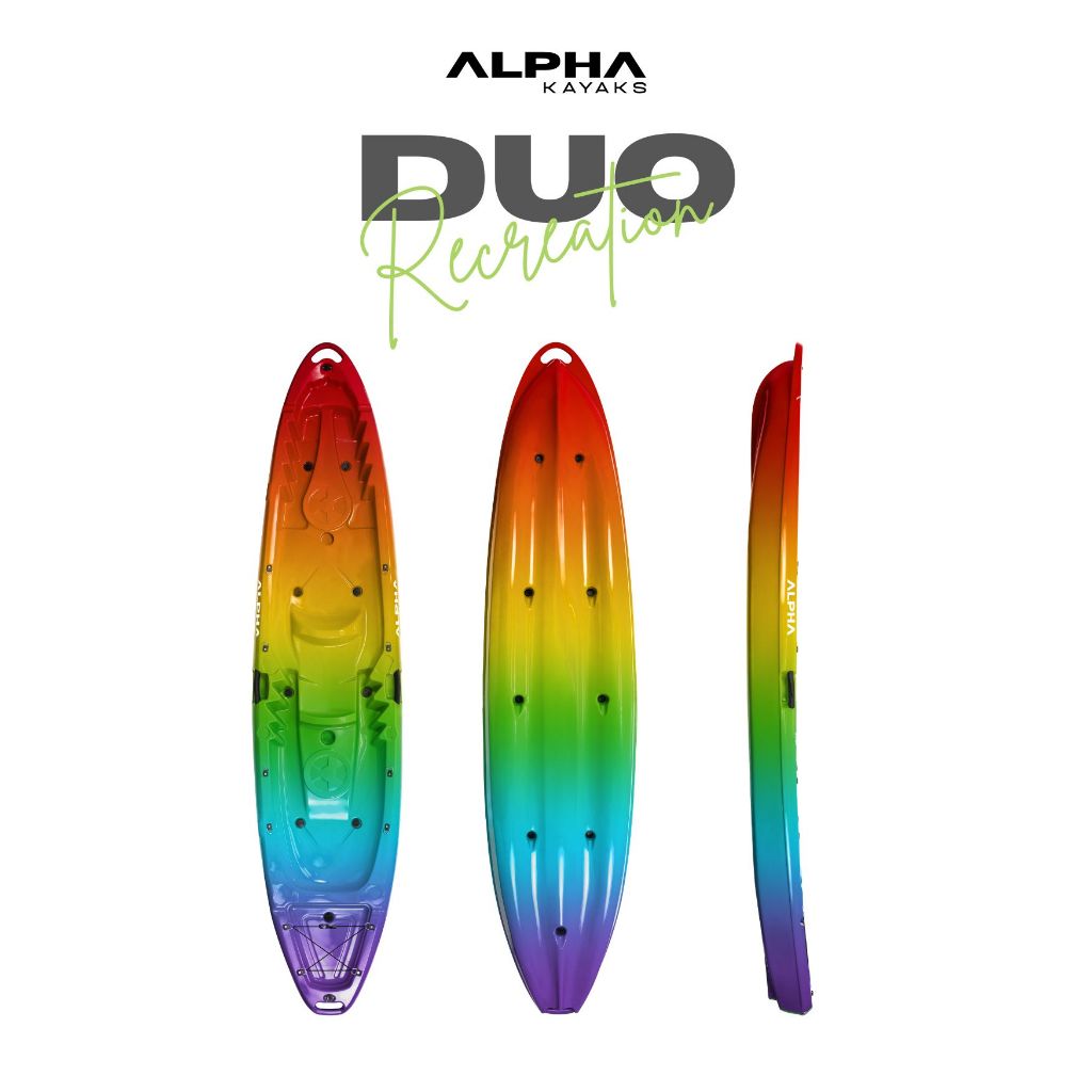 Alpha DUO Kayak เรือคายัค 2 ที่นั่ง วัสดุไฟเบอร์เกรดพรีเมียม แข็งแรง ทรงตัวนิ่ง พายลื่นไหล
