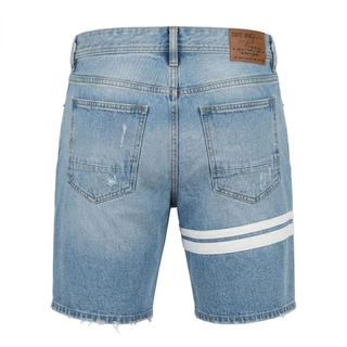 DAVIE JONES [BE FEARLESS] กางเกงยีนส์ขาสั้นผู้ชาย Relax Fit Denim Shorts สีกรม SP0014