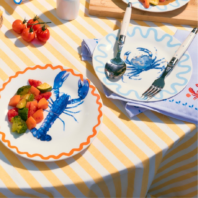 White Story - Ceramic Dish Set Summer Collection