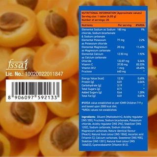 Fast&Up Reload เม็ดฟู่เกลือแร่ หลอด 20 เม็ด สูตร Hypotonic ไฮโปโทนิก ผสมวิตามิน C & B12 สำหรับนักกีฬาเสียเหงื่อ