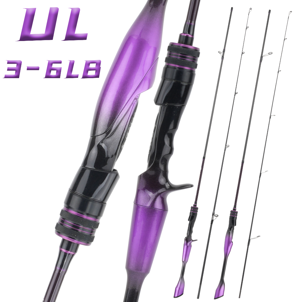 คันเบ็ดน้ำหนักเบาพิเศษ UL, 3-6LB, ด้ามจับคาร์บอนไฟเบอร์ จับสบายมือ มี 3 ขนาดให้เลือก ตอบสนองรวดเร็ว