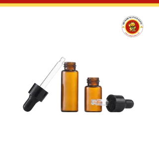 ขวดดรอปเปอร์สีชา ขนาด1/2/3/5ml ฝาดำ ขวดแก้วสีชา ใส่น้ำหอม น้ำมันหอมระเหย ขวดเซรั่ม