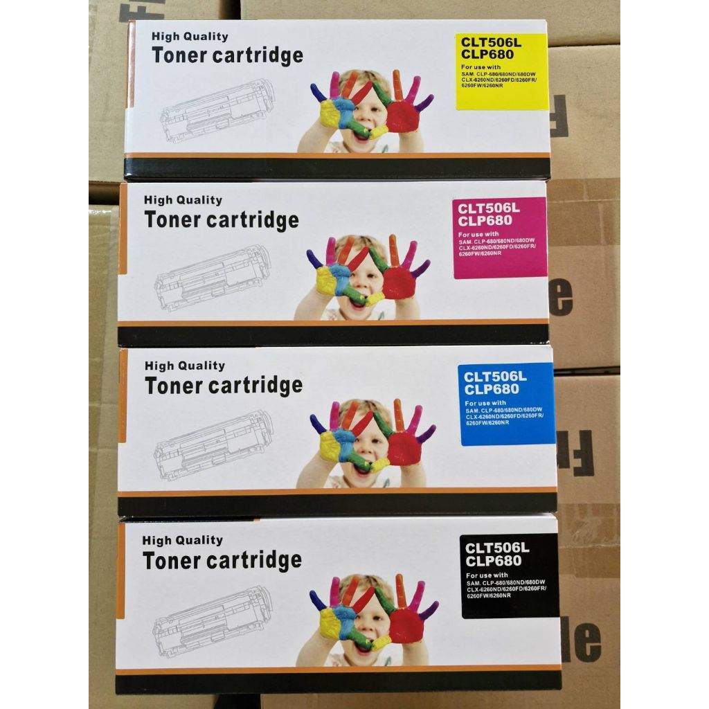 หมึกชุด 4 สี ครบชุด CLT-506L ดำ ฟ้า แดง เหลือง Samsung CLP-680/680DW/680DN/CLX-6260FR/6260FD/6260FW/