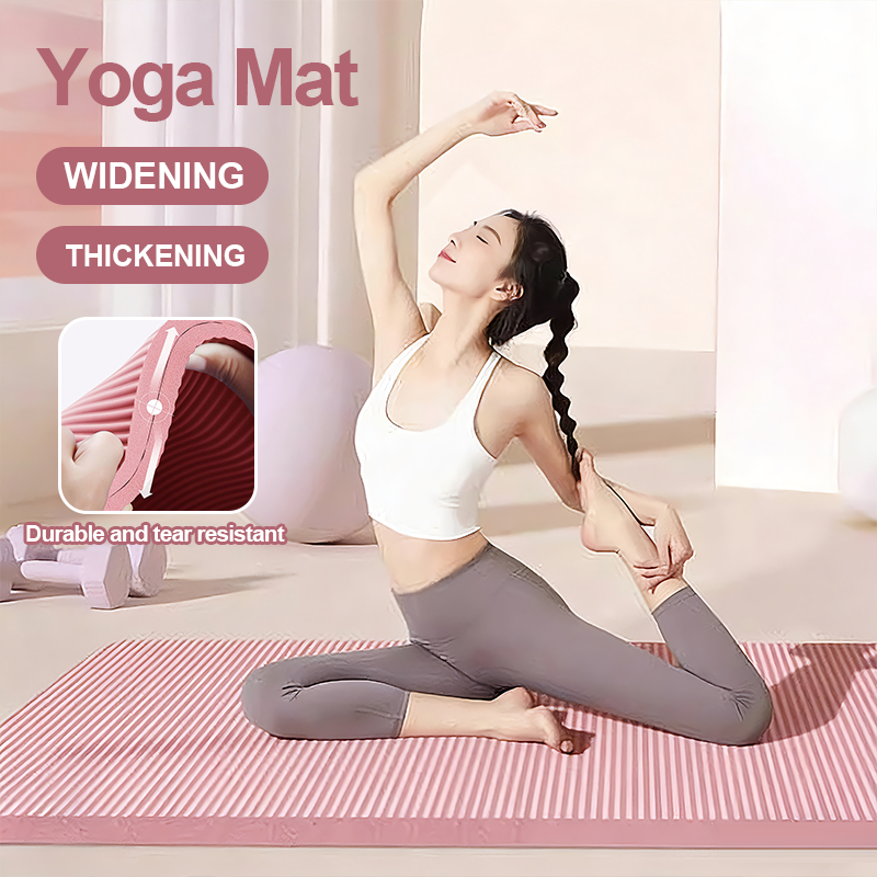 [ฟรีเชือกโยคะ] เสื่อโยคะ แผ่นรองโยคะ NBR Yoga mat หนา 10/15/20 มิล กันลื่น กันน้ำ ลดเสียงรบกวน