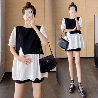 💛✨🍑ชุดหมี ชุดคลุมท้องน่ารักๆ เสื้อ+กางเกงเลกกิ้ง ผ้านุ่ม ใส่…