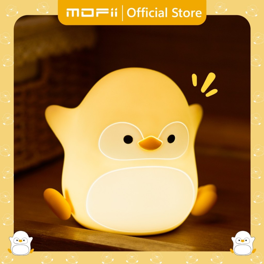 [ของแท้ รับประกันศูนย์ไทย]MOFii โคมไฟน่ารัก HAPPY PENGUIN เพนกวิ้นน้อยดีใจสุดๆ นุ่มนิ่มปรับไฟได้