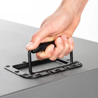 มือจับสปริงเปลือยดำ( ราคา 1ตัว) แบบไม่มีสกรู ที่จับแบบพับได้ 100mm ตู้ลำโพงDiy