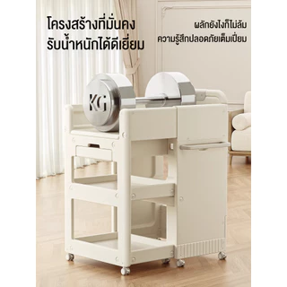 โต๊ะเปลี่ยนผ้าอ้อม เตียงเปลี่ยนผ้าอ้อม ล้อหมุน ชั้นกว้างพิเศษ มีตะกร้า+เบาะรองนุ่ม เก็บของได้จุใจ