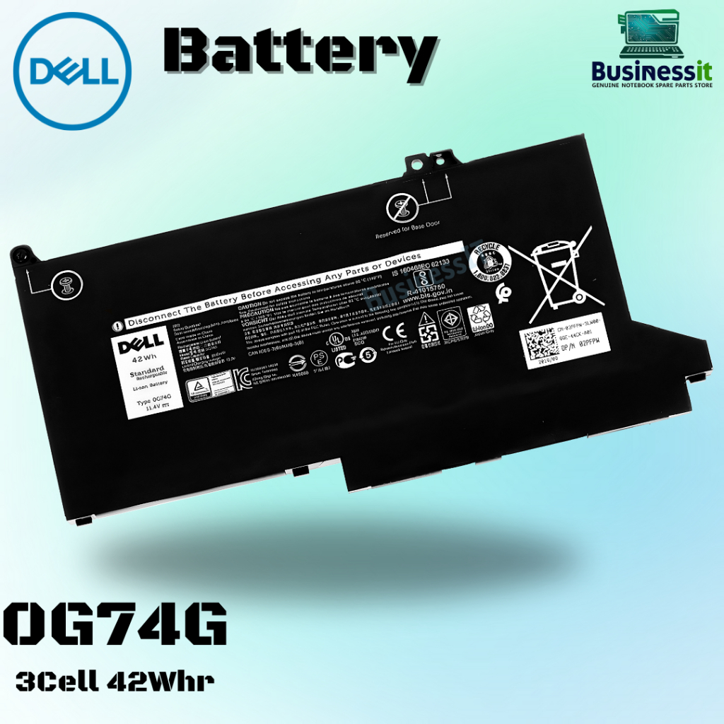แบตเตอรี่ Dell Latitude 7400 แท้ 42Wh ประกันศูนย์ Dell Thailand 2PFPW 0G74G