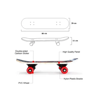 SKA Skateboard คละลาย สเก็ตบอร์ด ขนาด 80*20 ซม.สำหรับเด็กและผู้ใหญ่239