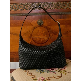 (1125)Sugar Monday Audrey Bag - Medium Size กระเป๋าสาน หนัง PU Premium สะพายไหล่ ต่อสายสะพายยาว สะพายข้างได้