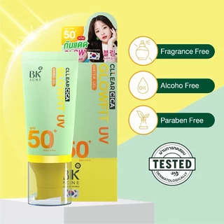 BK Acne CLLear Cica Glowfit UV SPF50+ PA++++ 50G. กันแดดสิว เบลอผิว หน้าแลดูกระจ่างใส