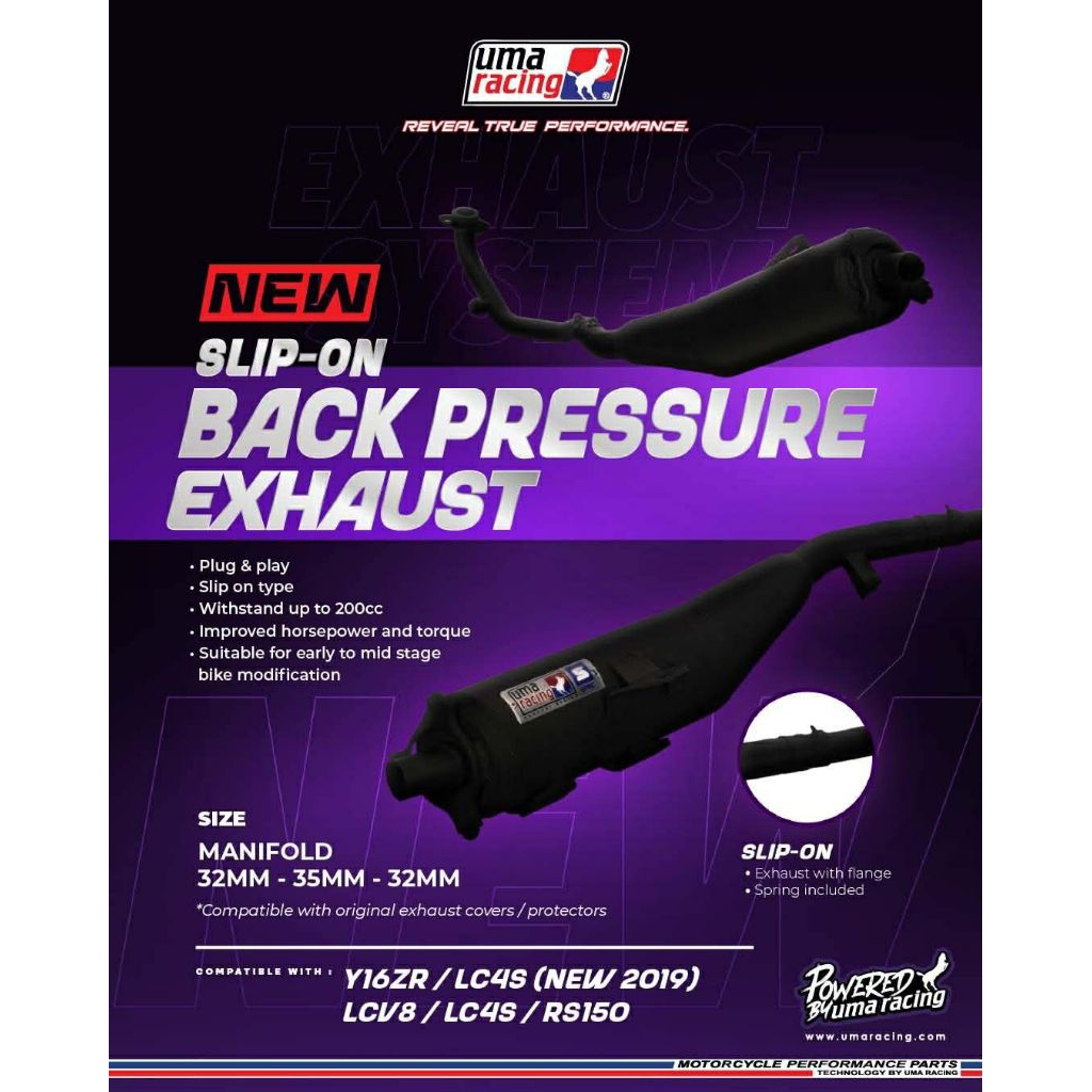 ท่อผ่าหมก เงียบ UMA Racing EXCITER 155 VVA 32mm
