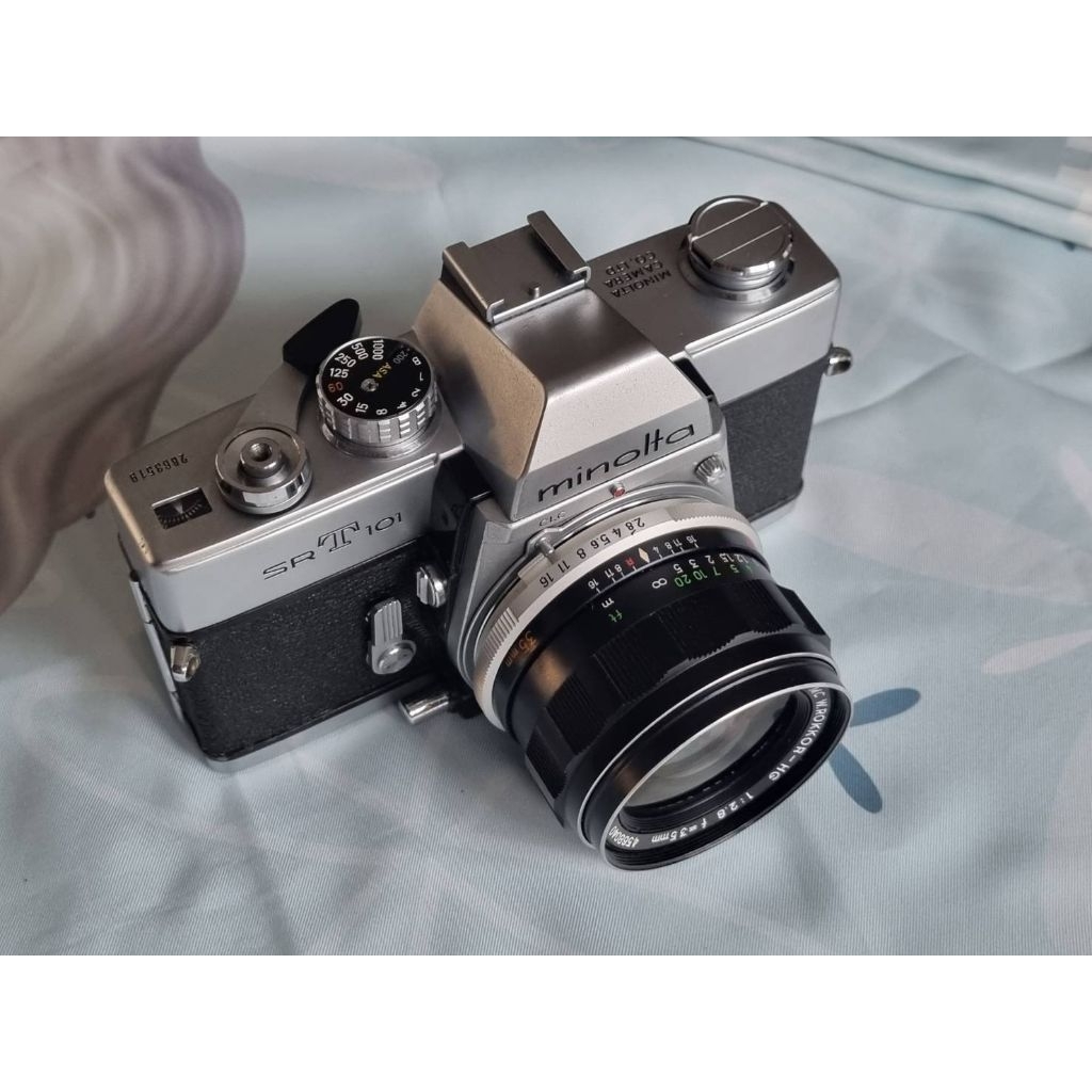 [911-773] Minolta SRT101 + MC W.Rokkor 35mm f2.8 กล้องฟิล์ม SLR มือสอง