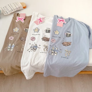 (อก44"ยาว27") simple summer เสื้อยืดโอเว่อไซส์ งานสกรีน