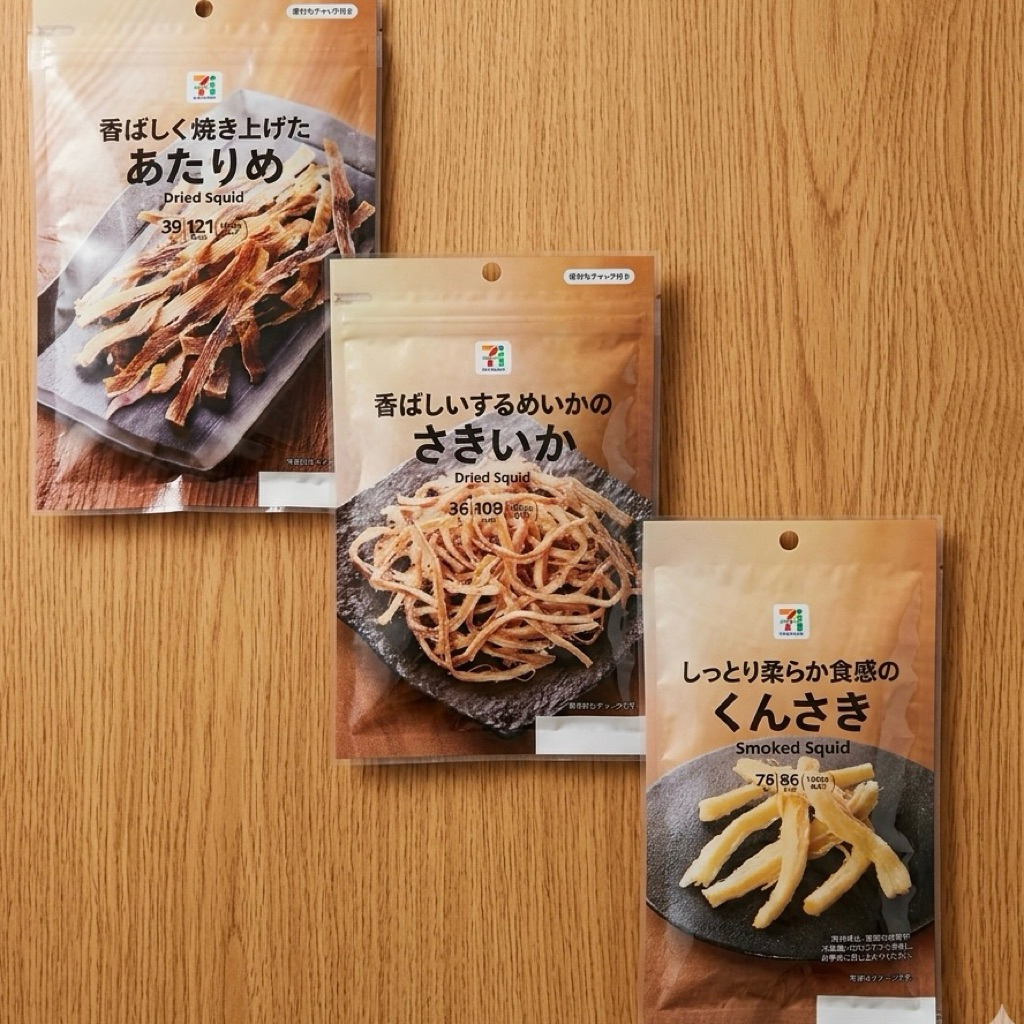 ปลาหมึกแห้งของทานเล่นจาก 7-11ญี่ปุ่น🇯🇵