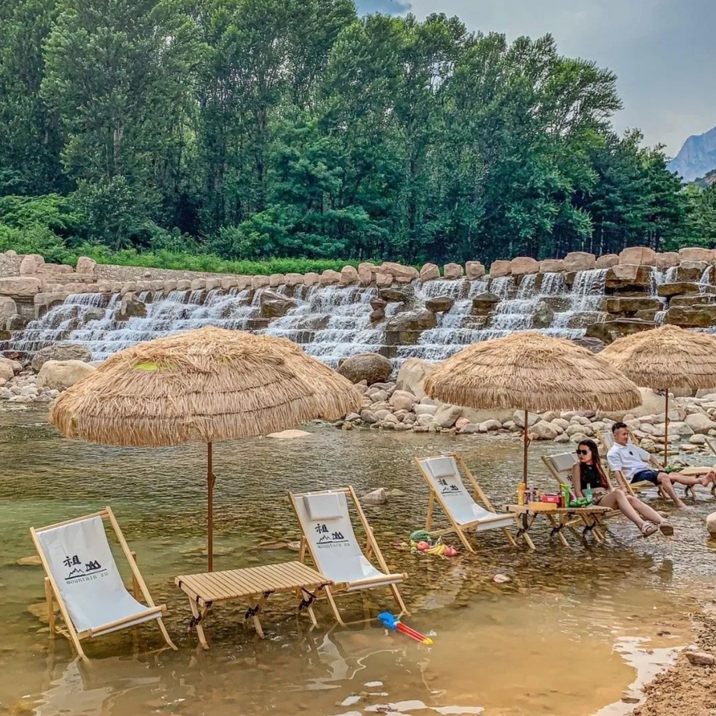 ร่มฟางเทียม ร่มกันแดด ร่มชายหาด สำหรับตกแต่งรีสอร์ท คาเฟ่ บังแดดกันฝนได้ มีหลายขนาดให้เลือก รูปที่ 5