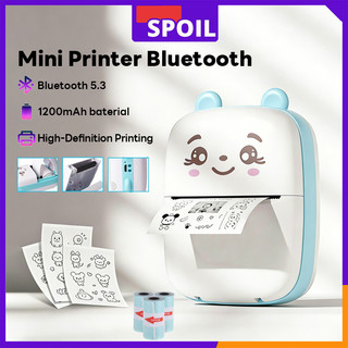 Sopil เครื่องปริ้นพกพา พกพา เครื่องปริ้นสติ๊กเกอร์ ไม่ต้องใช้หมึก รองรับภาษาไ