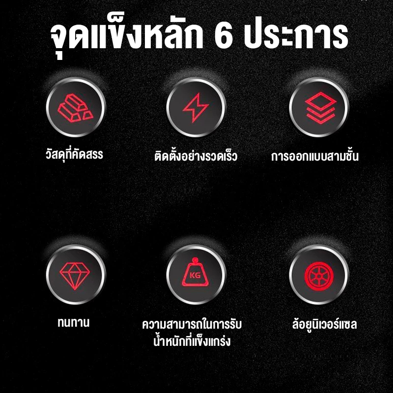 รถเข็นใส่ของ รถเข็นเครื่องมือ รถเข็นอเนกประสงค์ รับน้ำหนักได้ 500 KG. ล้อหมุนได้รอบทิศทาง รถเข็นพับได้ ราคา ถูกที่สุด ดีลบีเคเค แกลเลอรีภาพที่ 4