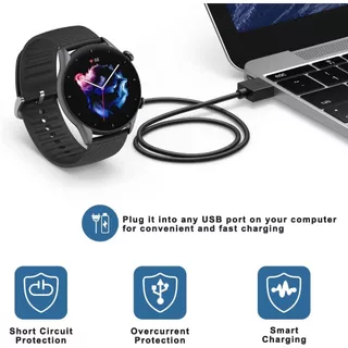 สายชาร์จสำหรับ Amazfit GTR 4/GTR 3/GTR 3 Pro/GTS 4/GTS 3/T-Rex 2 อุปกรณ์เสริมนาฬิกาอัจฉริยะ