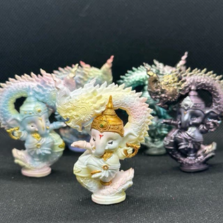 Ganesha with the Guardian Naga Size S (Hand crafted art toy)
