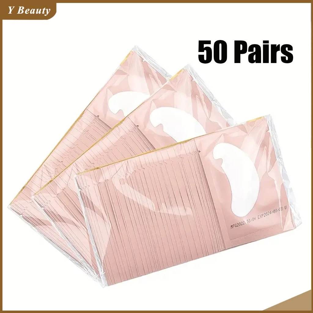 *พร้อมส่งในไทย💝 อายแพดต่อขนตา อายแพด Eyepad 50 คู่/ถุง แผ่นรองใต้ตา หน้ากากแปะใต้ตา สำหรับต่อขนตา