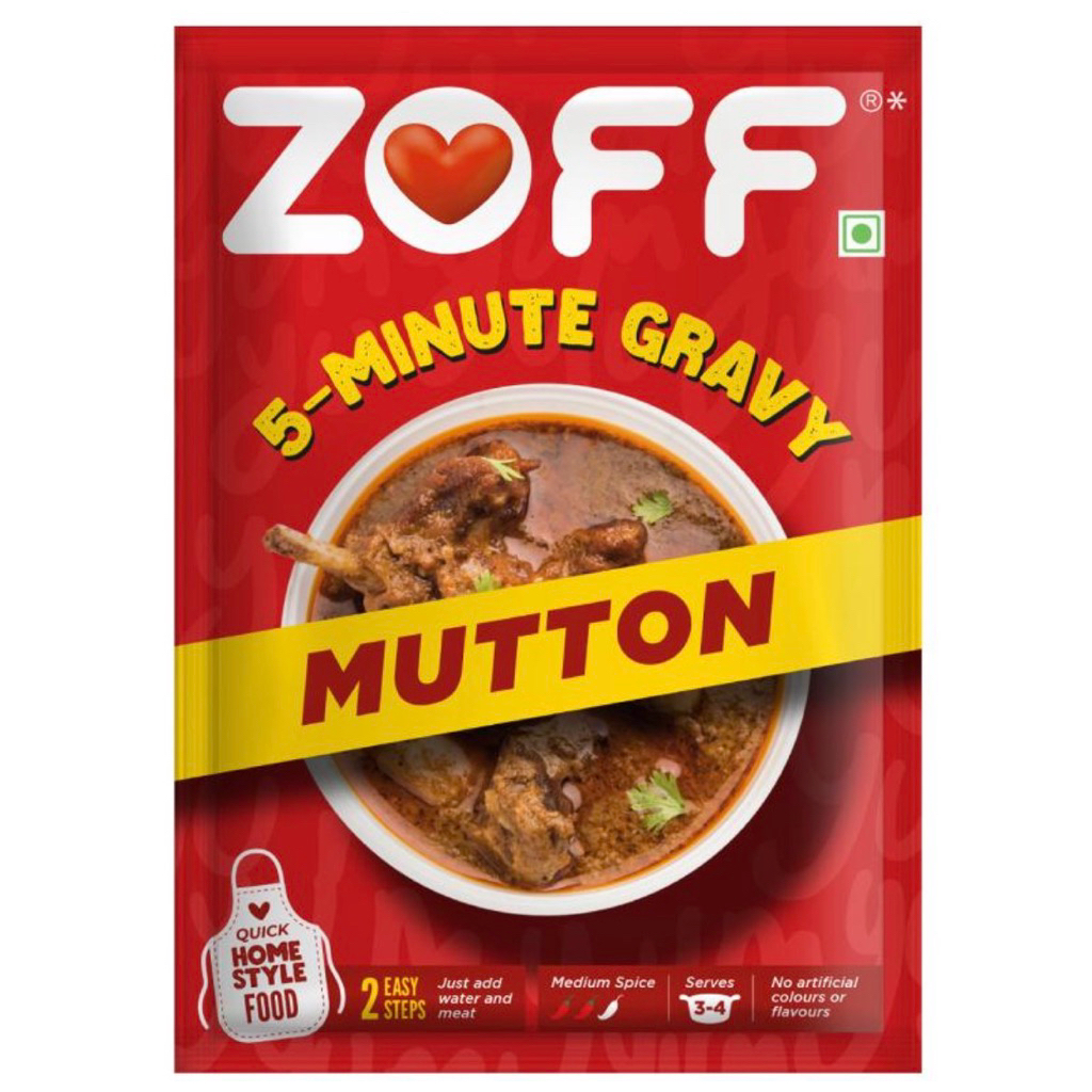 ZOFF 5-Minute Gravy Mutton 90g/Paneer Masala Gravy Mix/5 Minute Chicken Gravy Pack by ZOFF ผงเครื่อง