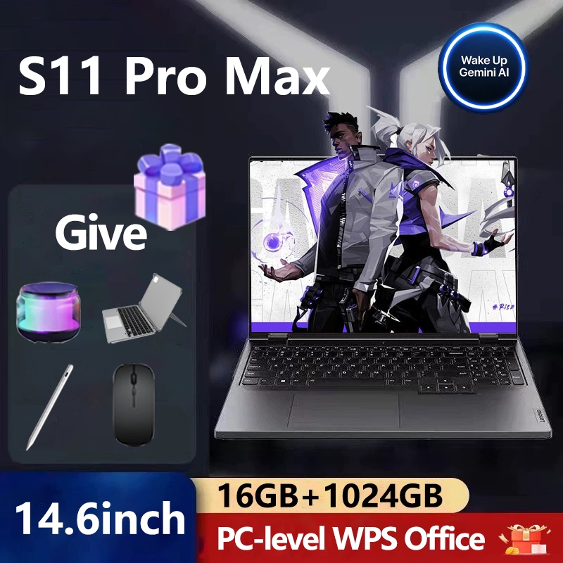 S11 Pro Max 2-in-1 PC-level WPS Office+Tablet 14.6นิ้ว 5G Android 16 16GB+1024GB แท็บเล็ต ปุ่มAI ทาง