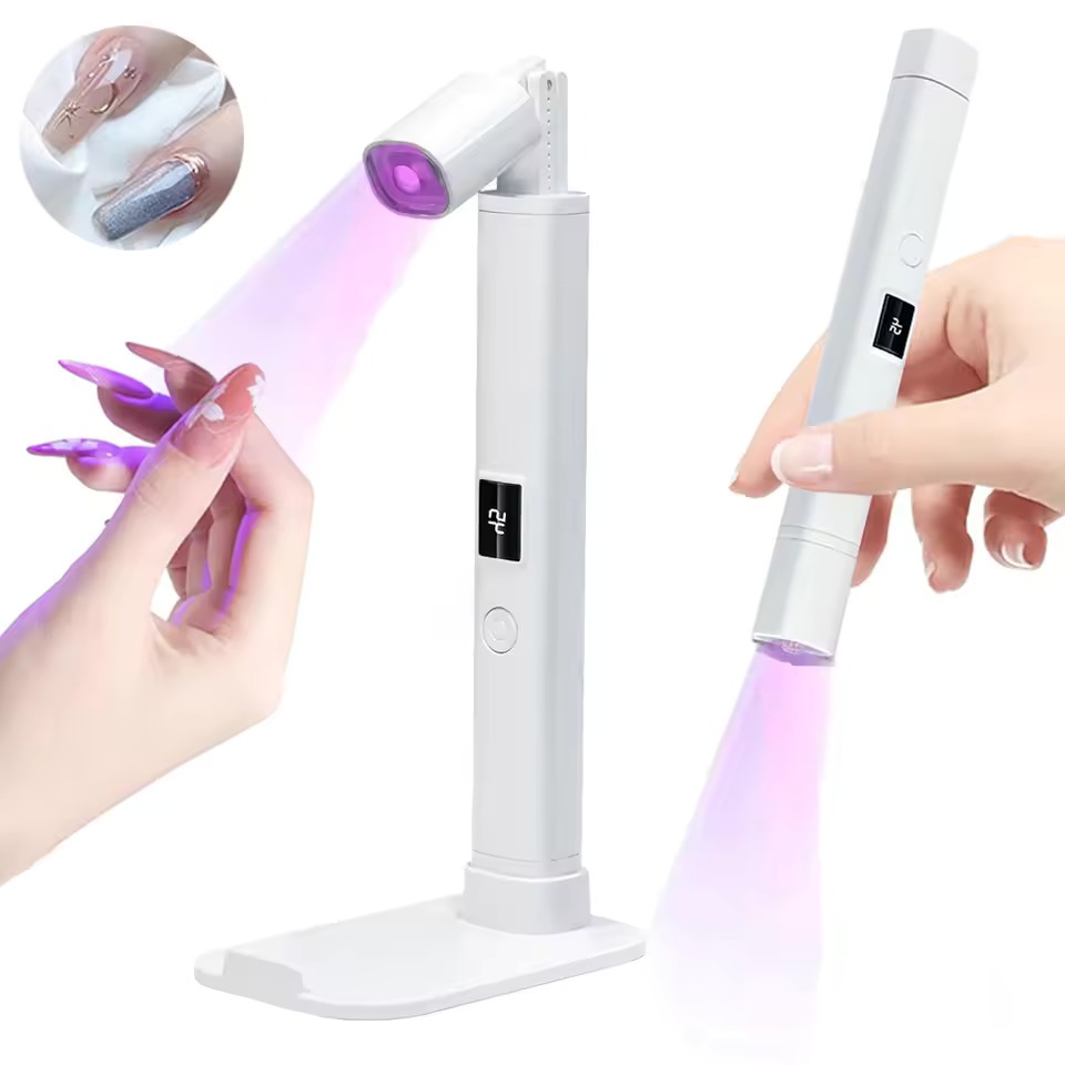Nail Art Lamp With Bracket USB Portable Extendable Battery Storage Quick-Drying Gel Nail UV Light