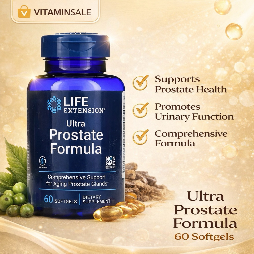 Life Extension Ultra Prostate Formula 60 Softgels ดูแลสุขภาพคุณผู้ชายด้วยสารสกัดพืช