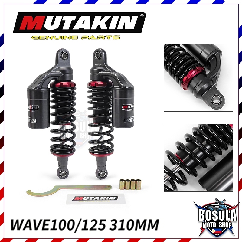 MUTAKIN โช้คอัพ - ปรับไม่ได้-ถุงลมนิรภัยจริง Rear Shock ใช้ได้กับ WAVE100/125 CG125 DREAM ขนาด 310มิ