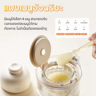 Dr.isla เครื่องบดนมข้าวเด็ก นึ่งต้มปั่นได้ 5ระดับอายุ 300W หมุนเร็ว นิ่งด้วยไอน้ำแรง ไร้BPA 12ชม.ตั้งเวลา FM02
